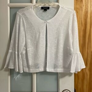 Sheer white cover for dresses, tops.